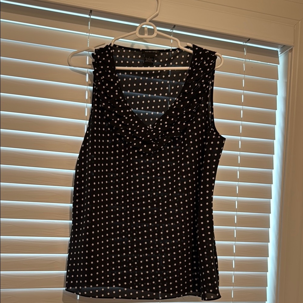 Polka Dot Sleeveless Top
